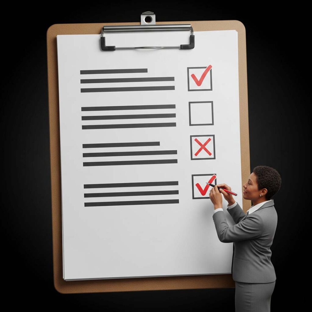 woman checklist